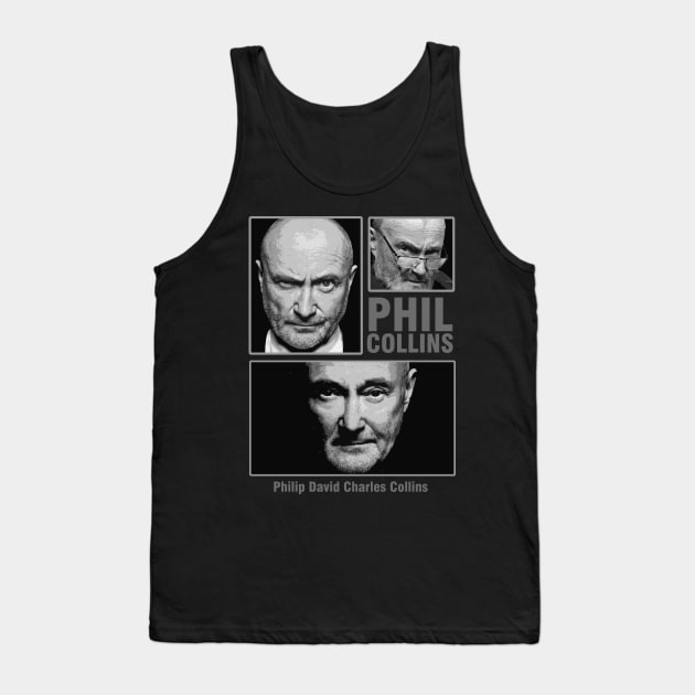 Many Face - Phil Collins Tank Top by Dami BlackTint